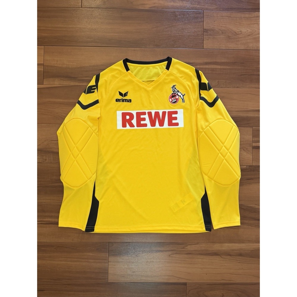 Erima 1 FC Koln 2015-2016 Goalkeeper Kit Jersey Yellow Shirt Men's Size Small S